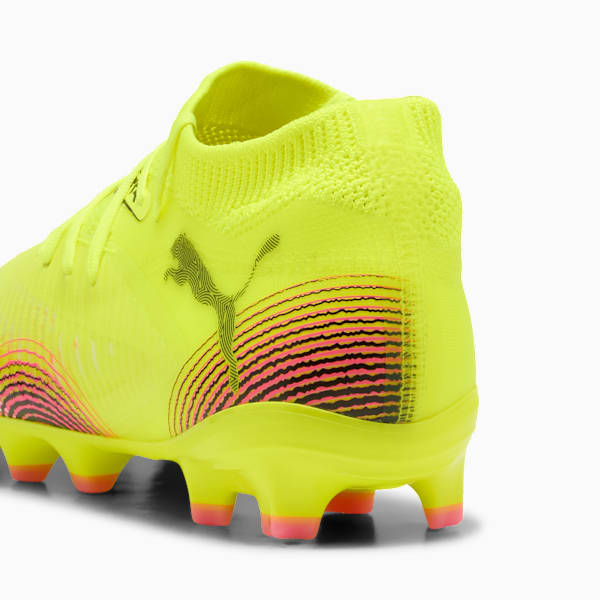 Chaussures de soccer à crampons pour terrain ferme/terrain artificiel FUTURE 8 PRO Enfant et adolescent, Yellow Alert-PUMA Black-Sun Struck, extralarge